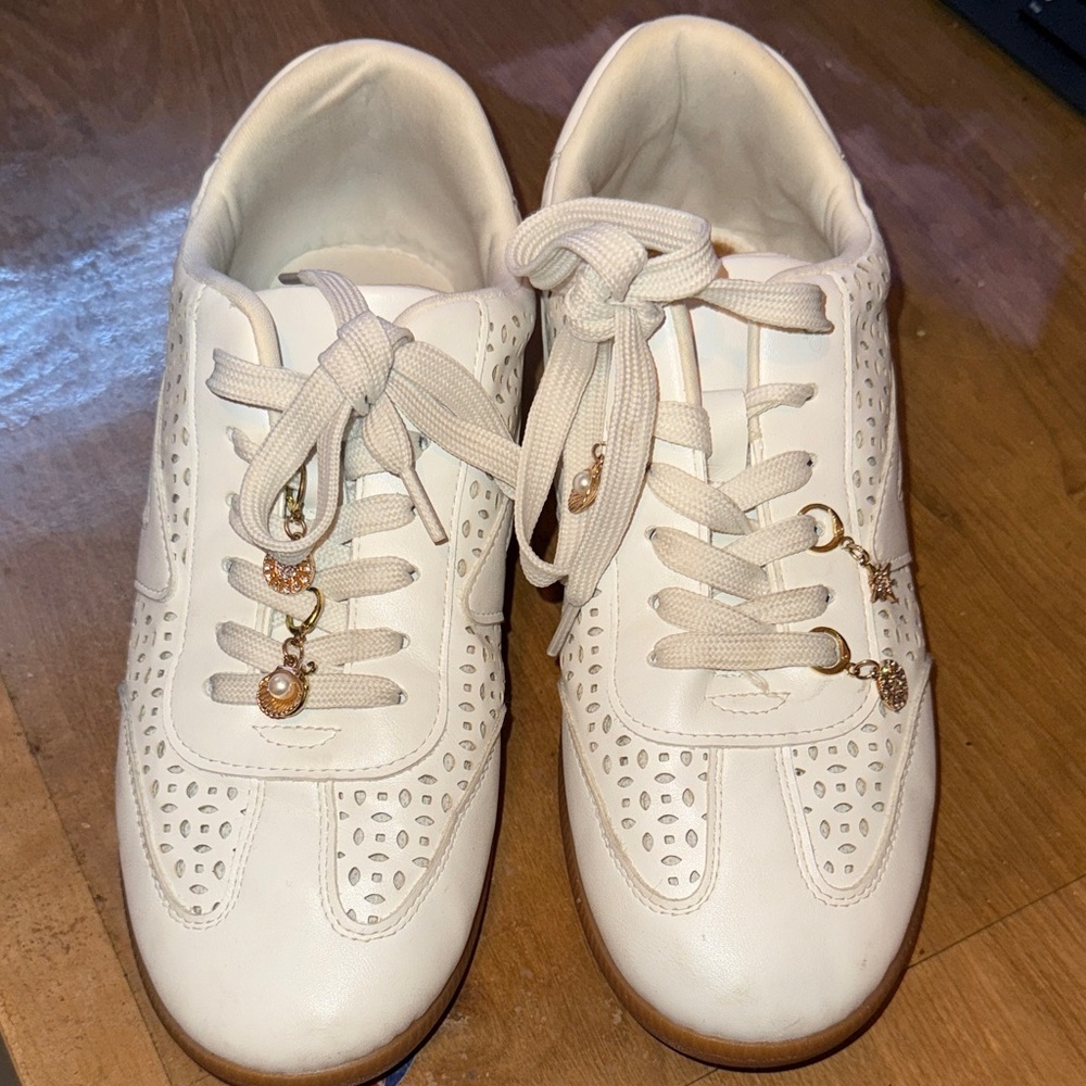 DV by Dolce Vita White Perforated Sneakers